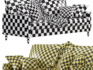 Cazenovia 74 Square Arm Sofa 3D Model