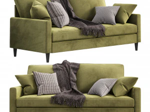 Cazenovia 74 Square Arm Sofa 3D Model