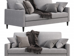 Cazenovia 74 Square Arm Sofa 3D 模型