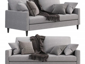 Cazenovia 74 Square Arm Sofa 3D Model