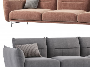 DIVANO LINEARE ON LINE DITRE ITALIA 3D Model
