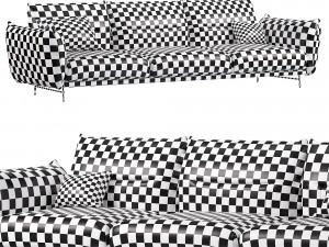 DIVANO LINEARE ON LINE DITRE ITALIA 3D Model