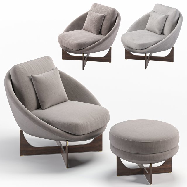 Lido Armchair Modelo 3D .c4d .max .obj .3ds .fbx .stl .blend 