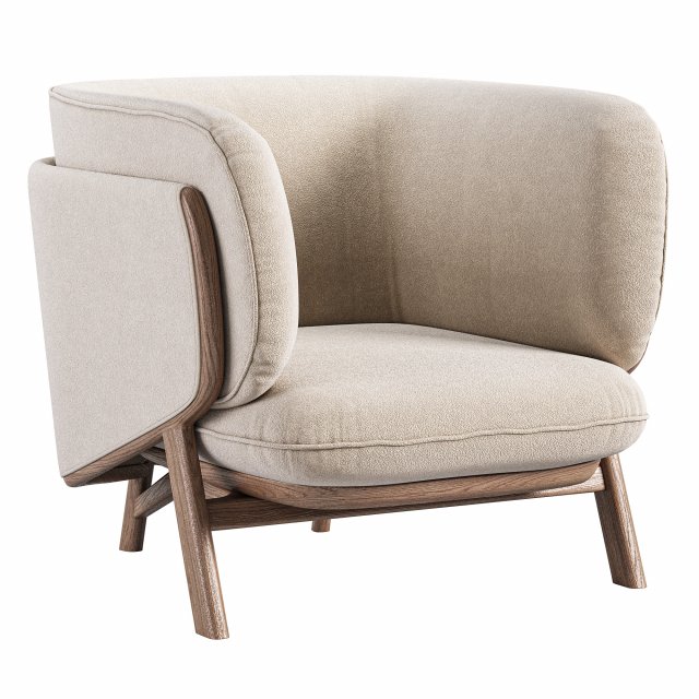 Stanley Armchair from Lucas Nichetto designer 3D Модель .c4d .max .obj .3ds .fbx .stl .blend 