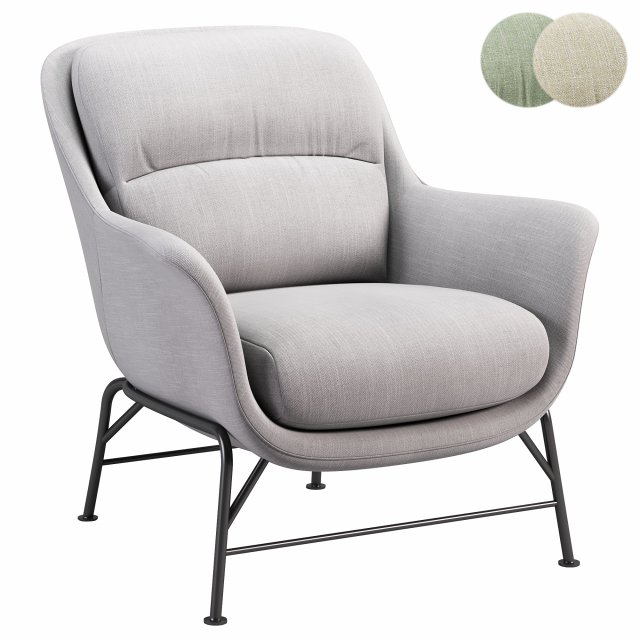 SADIRA Armchair by Morten Georgsen from TEULAT 3D Model .c4d .max .obj .3ds .fbx .stl .blend 