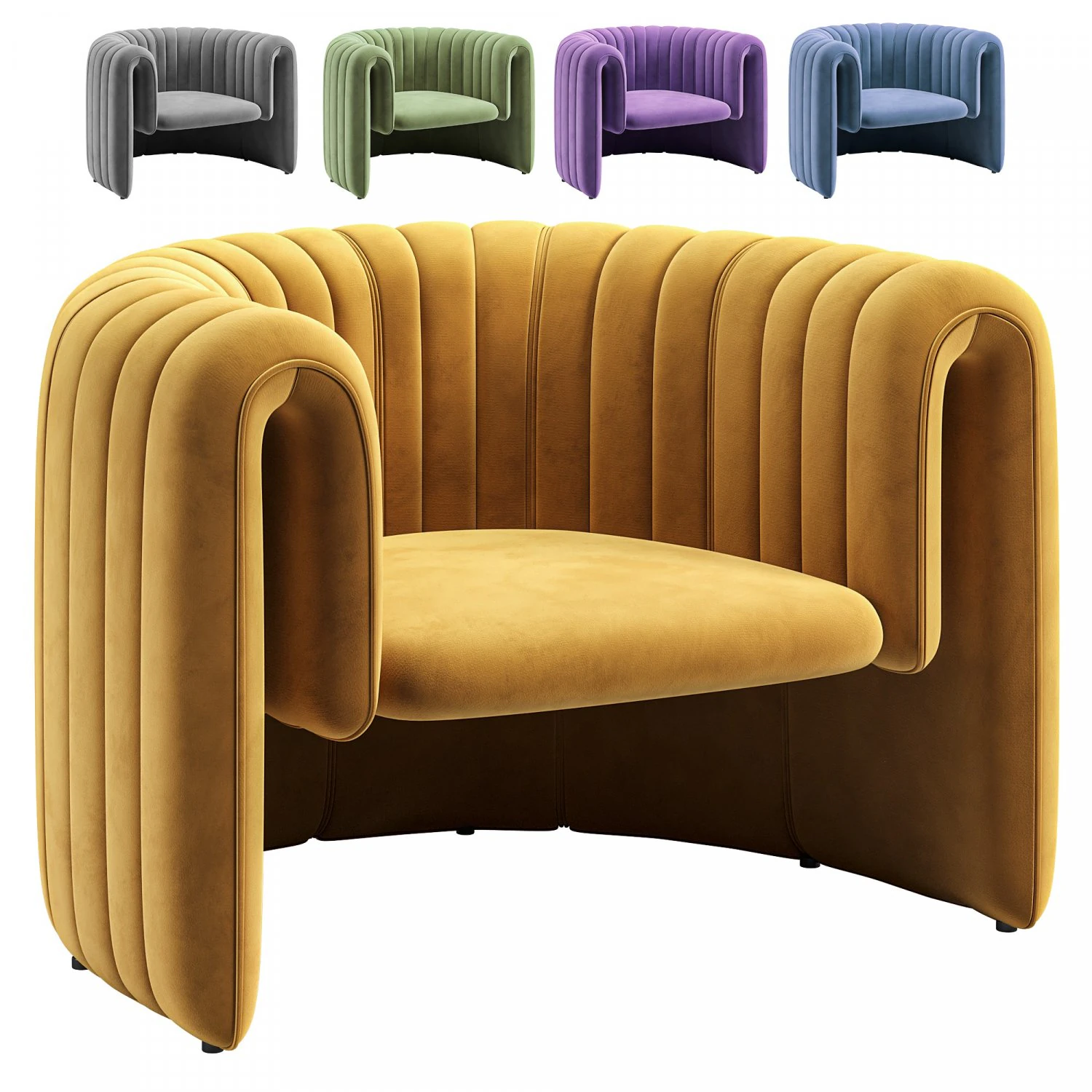 Armchair Sancal Remnant 3D Model .c4d .max .obj .3ds .fbx .stl .blend 