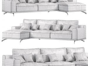Dalton Sofa with Chaise Longue Ditre Italia 3Dモデル