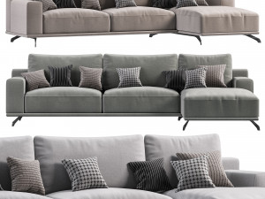 Dalton Sofa with Chaise Longue Ditre Italia 3Dモデル