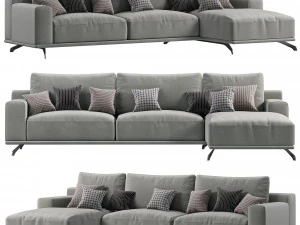 Dalton Sofa with Chaise Longue Ditre Italia 3D Model