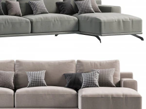 Dalton Sofa with Chaise Longue Ditre Italia 3D Model