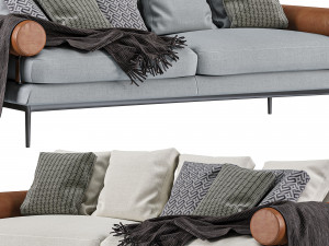 Atoll linear sofa BB Italia Model 3D