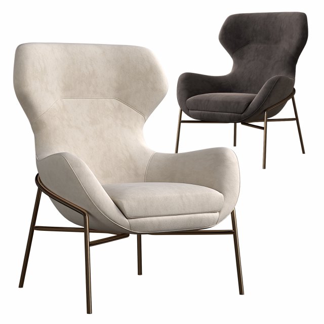 Brera Armchair Giuliomarelli Modelo 3D .c4d .max .obj .3ds .fbx .stl .blend 