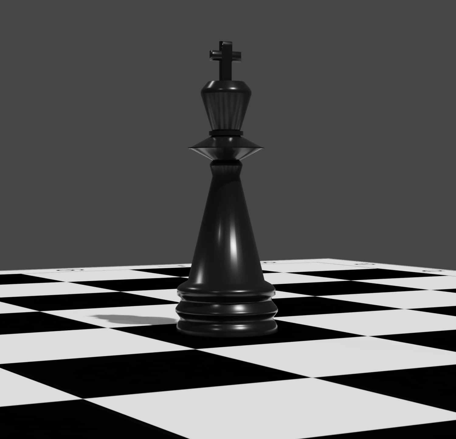 Chess king black 3D Print Model .c4d .max .obj .3ds .fbx .stl .blend 