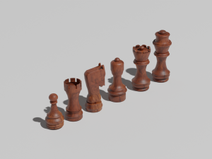 Pieces of chess complete 3D 프린트 모델