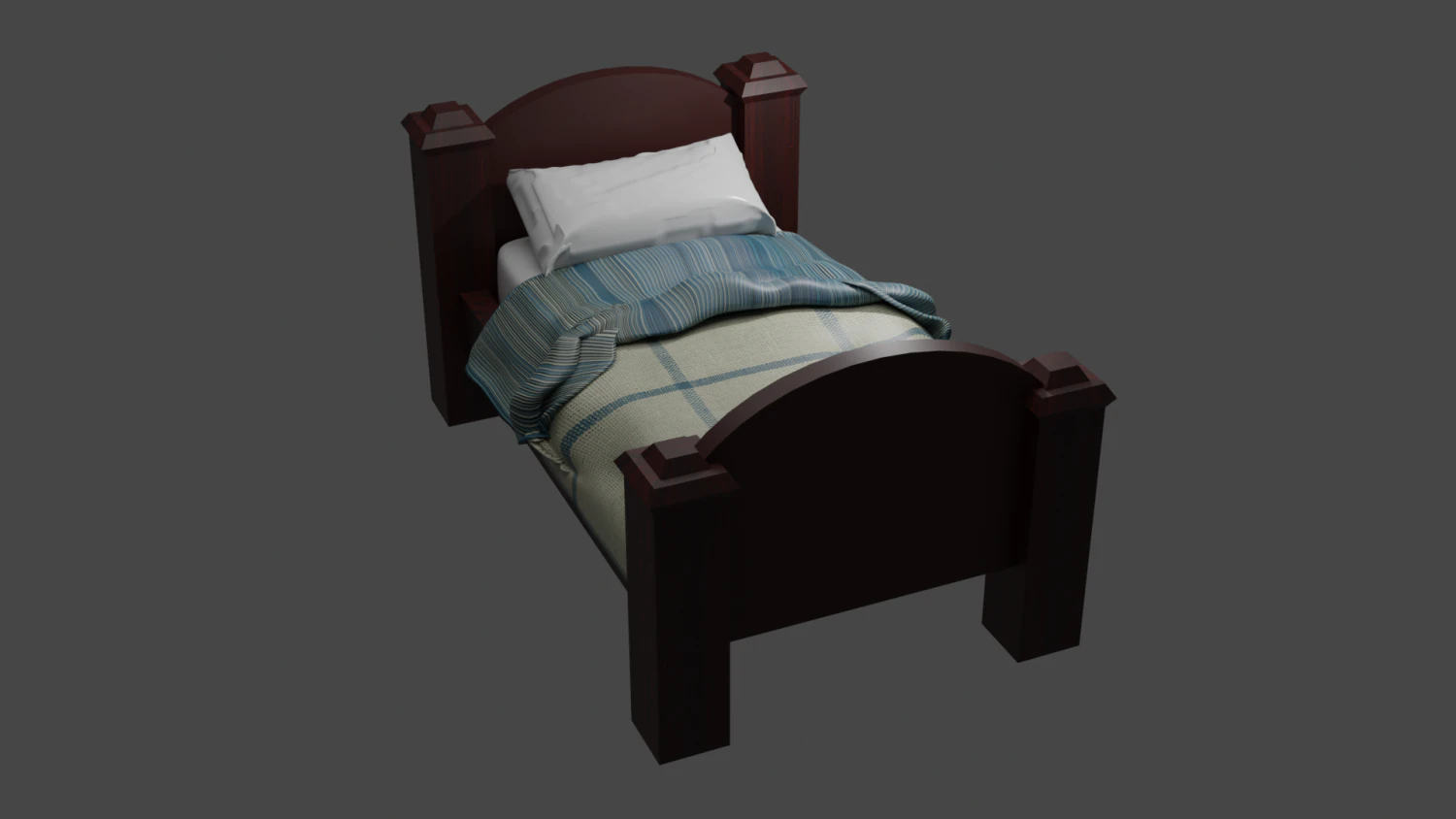 Letto cartone animato Modello 3D .c4d .max .obj .3ds .fbx .stl .blend