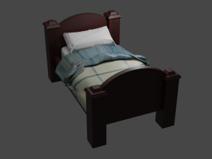 Bed cartoon Modello 3D