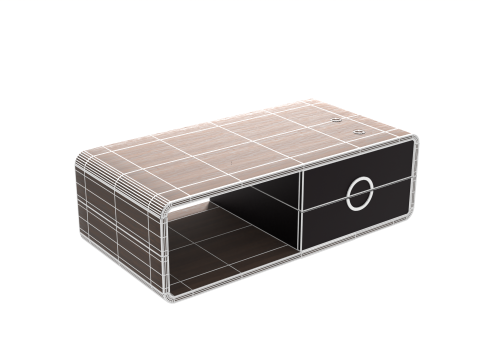 Elegant modern table with decorative accessories 3D Model