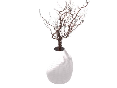 Elegant modern table with decorative accessories 3D Model