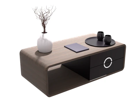 Elegant modern table with decorative accessories 3D Model