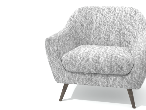 4 elegant chairs with table coffee cups and kettle 3D-Modell