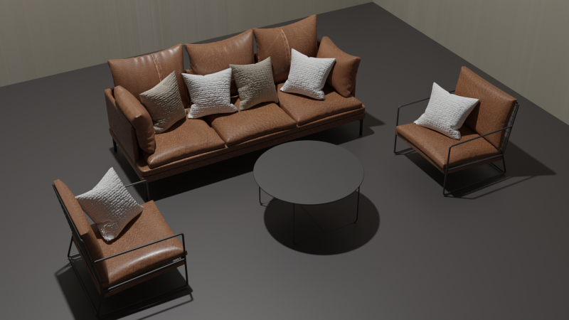 Sofa and chairs elegant Modèle 3D .c4d .max .obj .3ds .fbx .stl .blend 