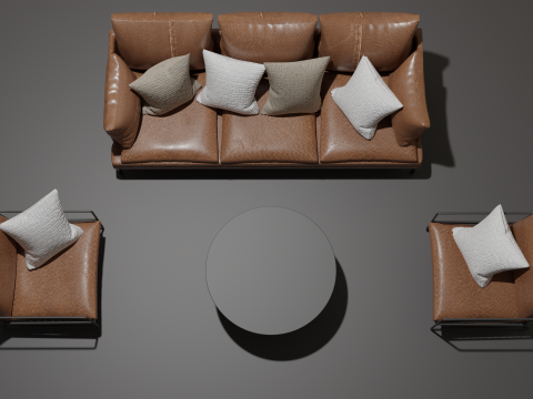 Sofa and chairs elegant Modèle 3D