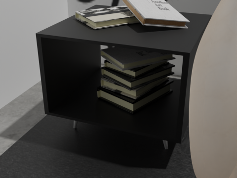 Table whit books Modelo 3D