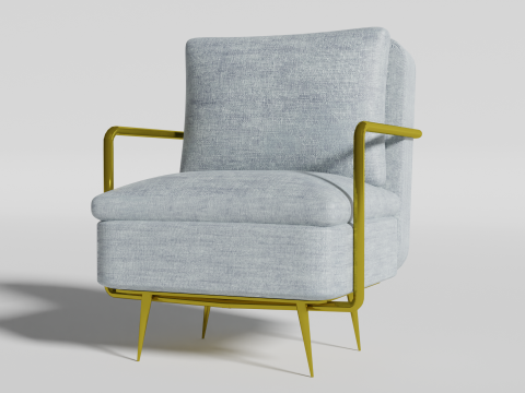 Gray chair Modello 3D