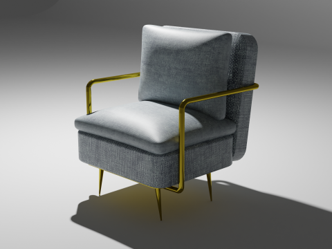 Gray chair 3D Модель