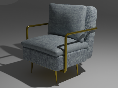 Gray chair 3D Модель