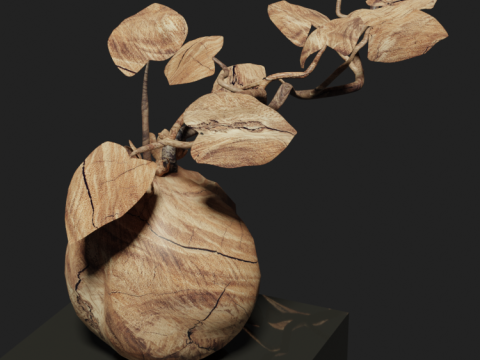 Wood sculpture 3D Model