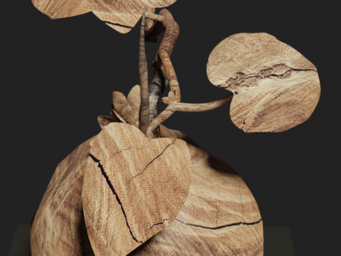 Wood sculpture 3D Model