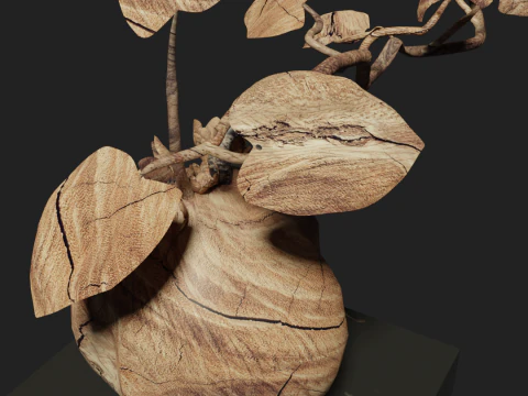 Escultura en madera Modelo 3D