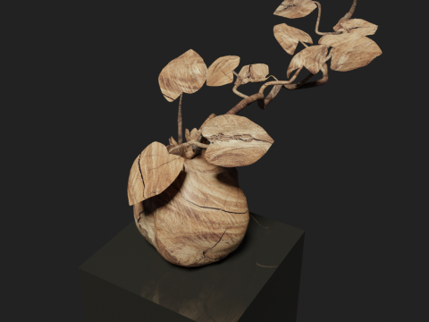 Wood sculpture 3D Model