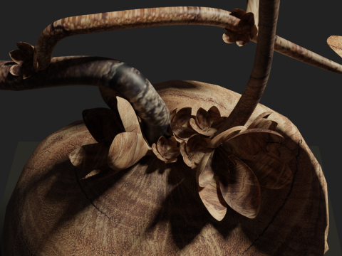 Wood sculpture 3D Model