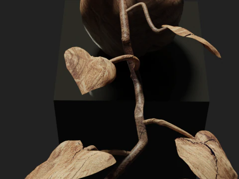 Wood sculpture 3D Model