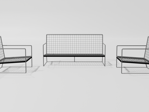 Sofa elegant gray Model 3D