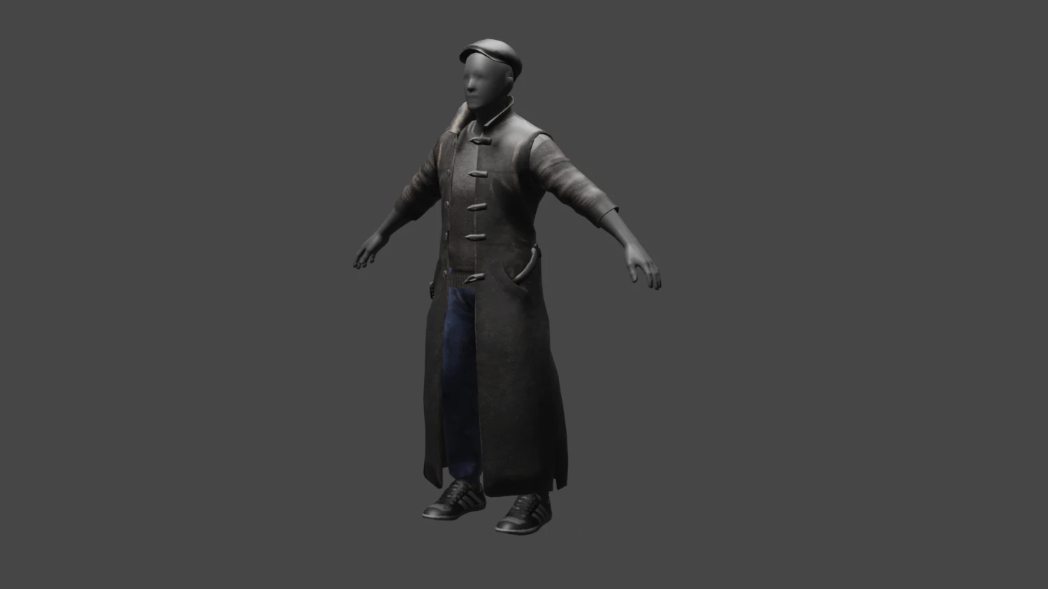 STALKER Coat 3D Model .c4d .max .obj .3ds .fbx .stl .blend 