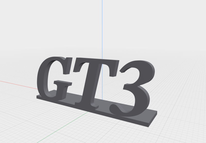Logo gt3 Model Cetak 3D .c4d .max .obj .3ds .fbx .stl .blend