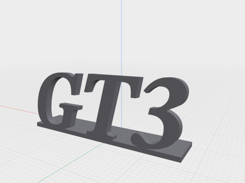 Logo gt3 3D Принт Модель