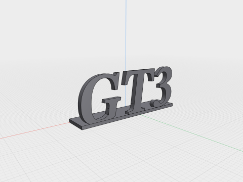 Logo gt3 Model Cetak 3D