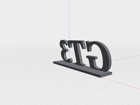 Logo gt3 Model Cetak 3D