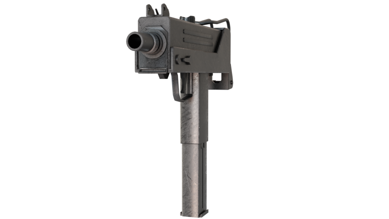 MAC-10 3D Model .c4d .max .obj .3ds .fbx .stl .blend 