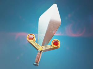 Espada Dourada Modelo 3D