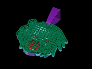 Harming Half Man and Half Beast Round Cut Diamond Pendant Hiphop 3D Model