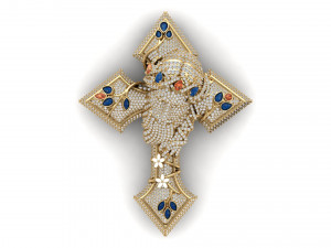 Jesus Cross Pendant Modello 3D