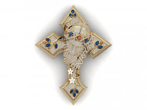 Jesus Cross Pendant 3D Model