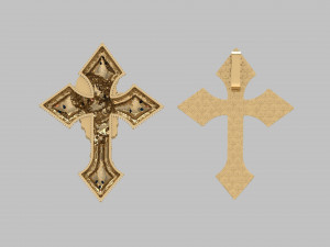 Jesus Cross Pendant Modello 3D