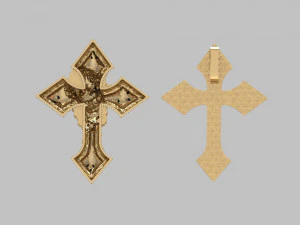 Jesus Cross Pendant 3D Model