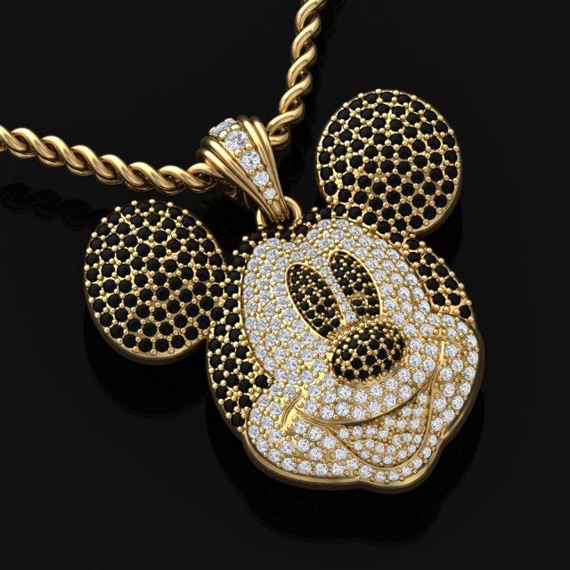 Miki Mouse Pendant 3D-Modell .c4d .max .obj .3ds .fbx .stl .blend 